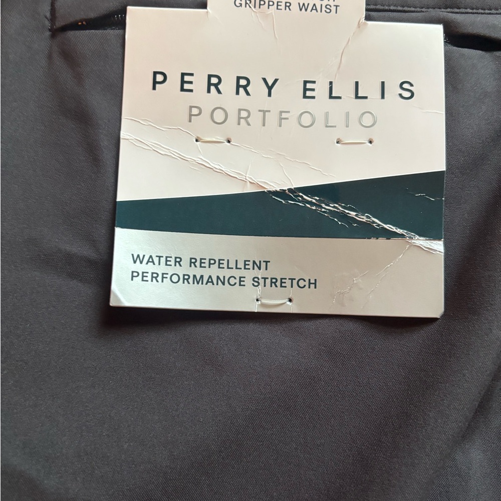 Perry Ellis flex stretch skinny fitNWT Sz 36x34 Men's Charcoal Dress Pants - Picture 11 of 12